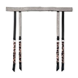 Victoria secret Shiny Garter belt new leopard garters M/L